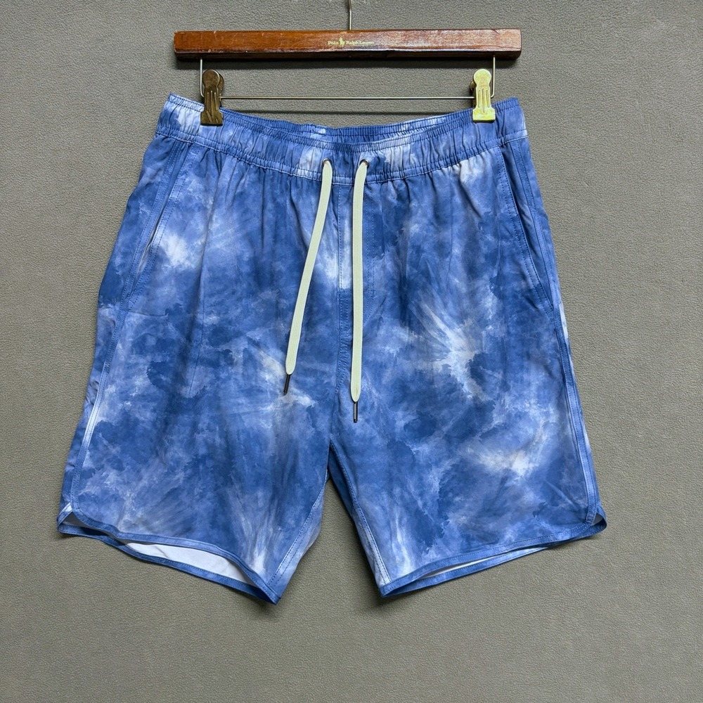FAIR HARBOR Men's Blue The Anchor Swim Trunks in Clark Size M Blue Shorts